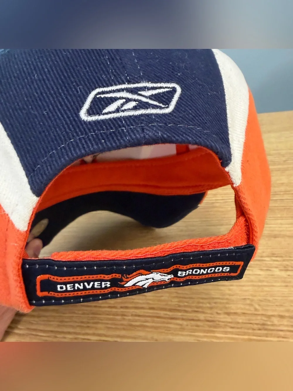 Vintage Reebok Denver Broncos Hat Cap Strapback Adjustable NFL AFC West Blue